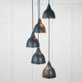 From The Anvil - Hammered Brass Brindley Cluster Pendant in Soot | Sku. 49741SSO | Trade Door Handles.