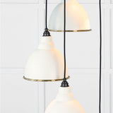 From The Anvil - Hammered Brass Brindley Cluster Pendant in Teasel | Sku. 49741STE | Trade Door Handles.