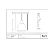 From The Anvil - Hammered Brass Brindley Cluster Pendant in Teasel | Sku. 49741STE | Trade Door Handles.