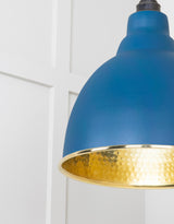 From The Anvil - Hammered Brass Brindley Cluster Pendant in Upstream | Sku. 49741SU | Trade Door Handles.