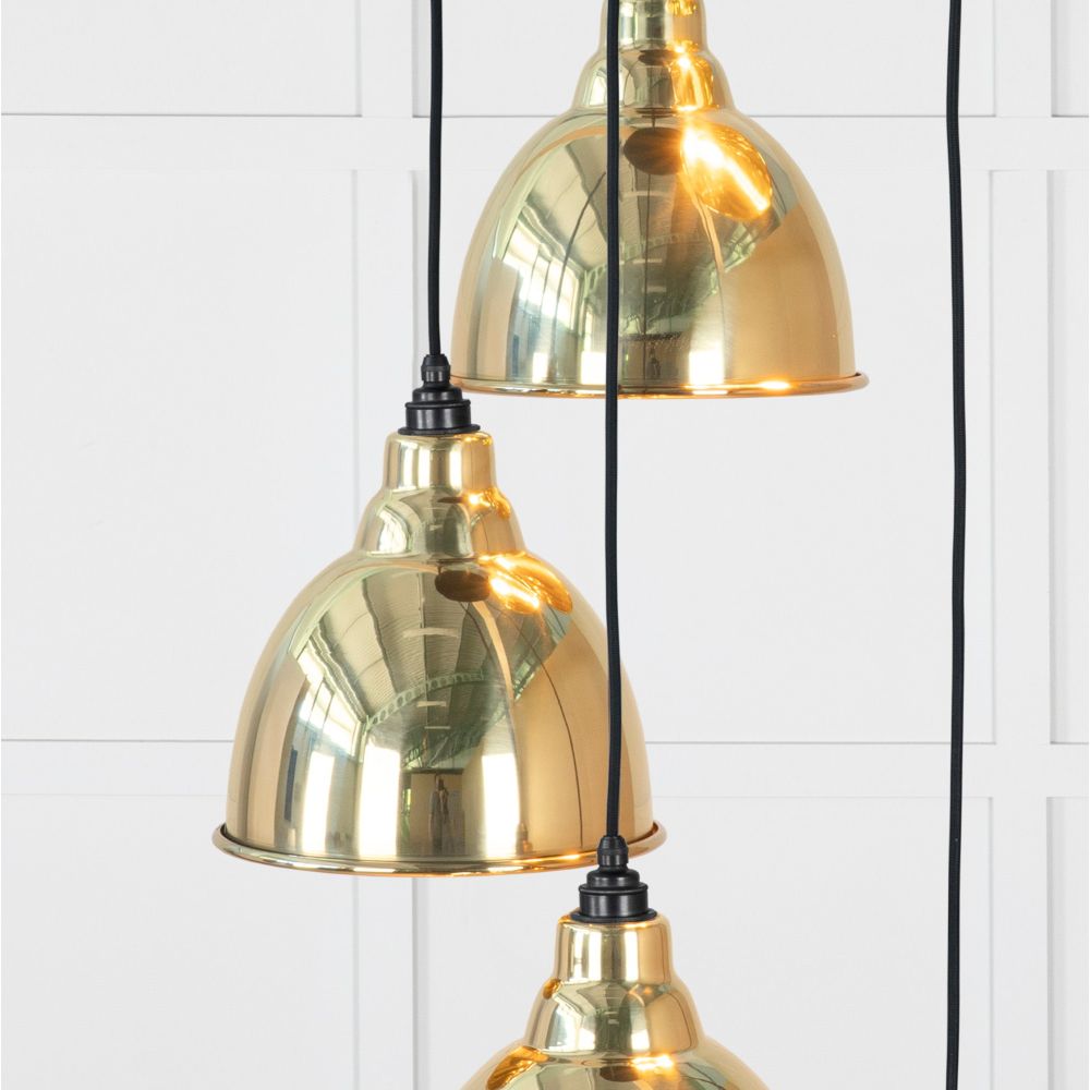 From The Anvil - Hammered Brass Brindley Cluster Pendant | Sku. 49741 | Trade Door Handles.