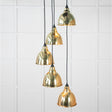 From The Anvil - Hammered Brass Brindley Cluster Pendant | Sku. 49741 | Trade Door Handles.