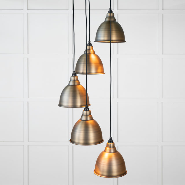 From The Anvil - Aged Brass Brindley Cluster Pendant | Sku. 49742 | Trade Door Handles.
