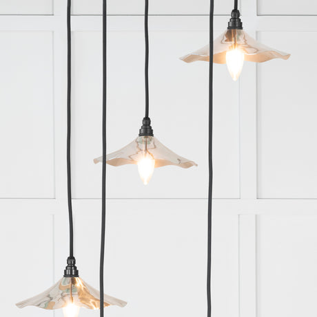 From The Anvil - Smooth Nickel Flora Cluster Pendant | Sku. 49744 | Trade Door Handles.