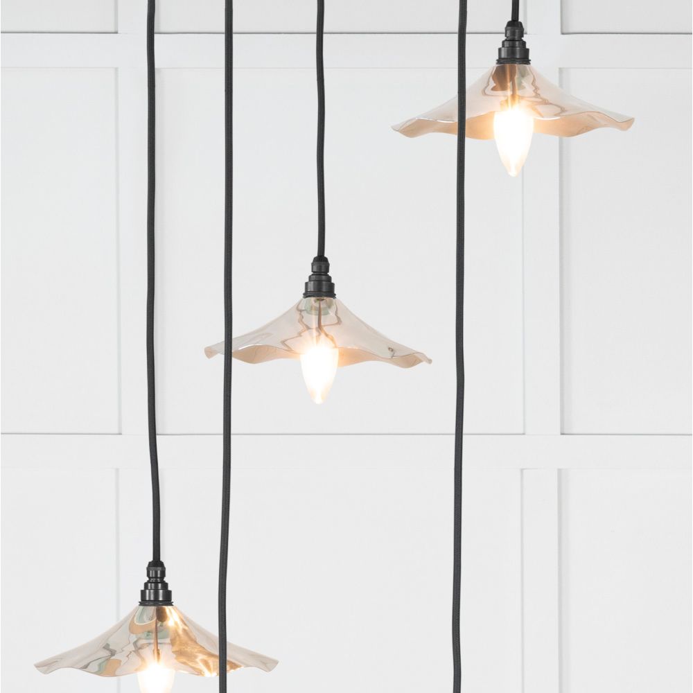 From The Anvil - Smooth Nickel Flora Cluster Pendant | Sku. 49744 | Trade Door Handles.