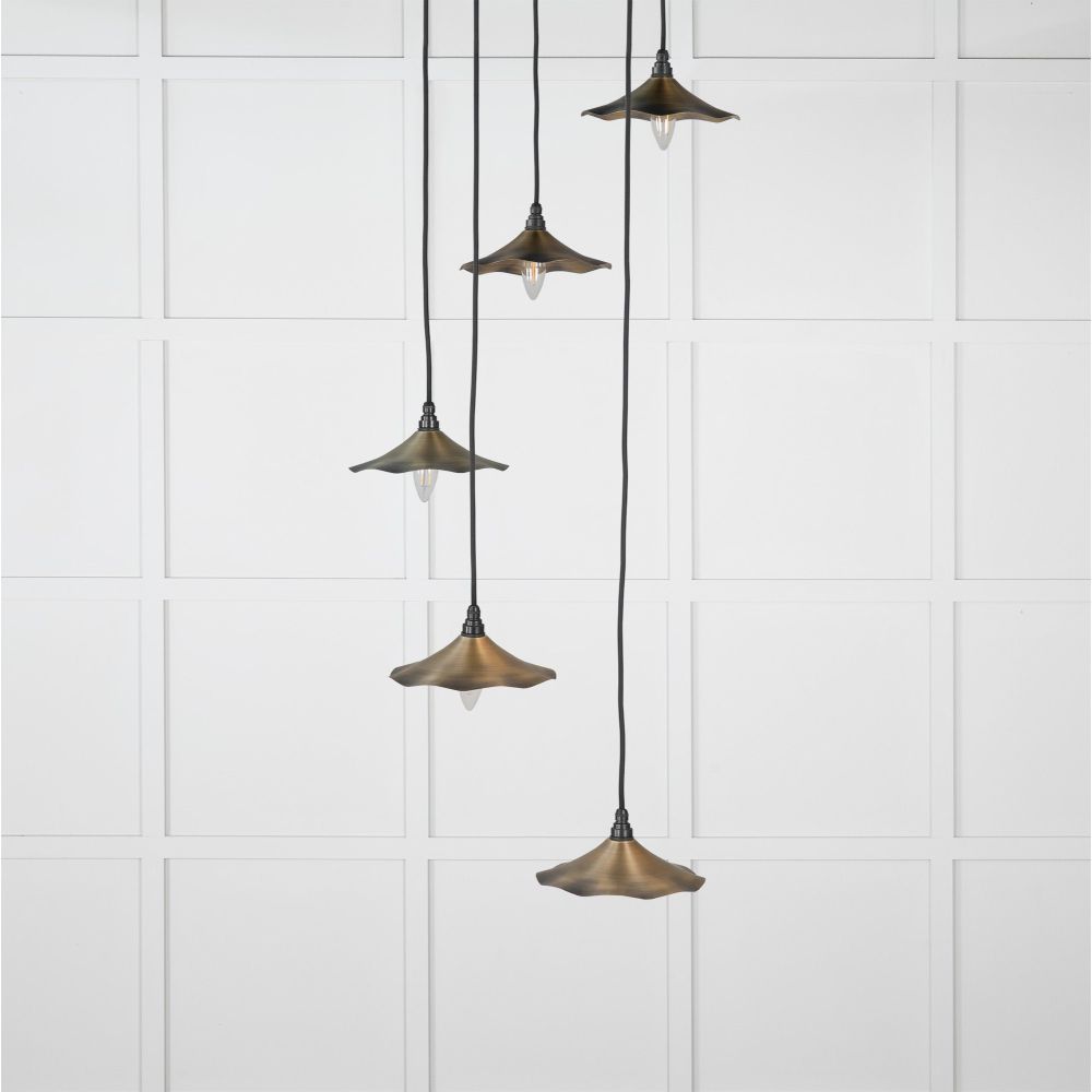 From The Anvil - Aged Brass Flora Cluster Pendant | Sku. 49746 | Trade Door Handles.