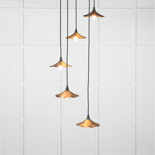 From The Anvil - Aged Brass Flora Cluster Pendant | Sku. 49746 | Trade Door Handles.