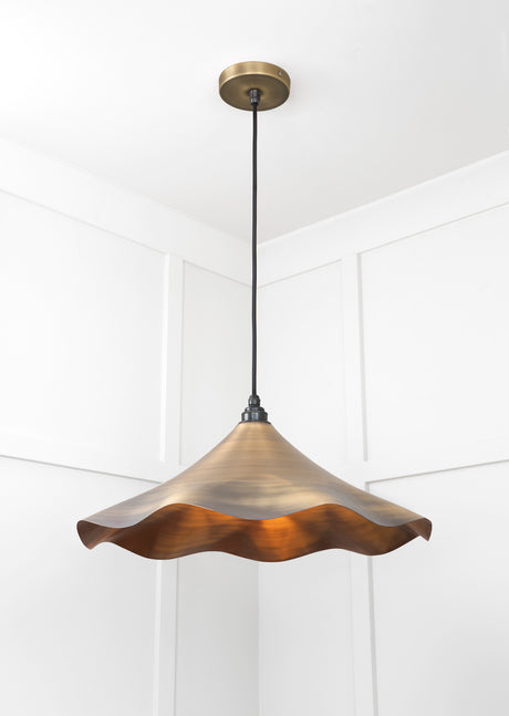 From The Anvil - Aged Brass Flora Pendant | Sku. 49747 | Trade Door Handles.