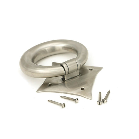 From The Anvil - Satin Marine SS (316) Ring Door Knocker | Sku. 49804 | Trade Door Handles.