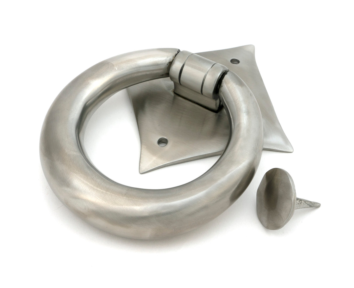 From The Anvil - Satin Marine SS (316) Ring Door Knocker | Sku. 49804 | Trade Door Handles.