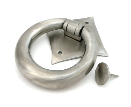 From The Anvil - Satin Marine SS (316) Ring Door Knocker | Sku. 49804 | Trade Door Handles.