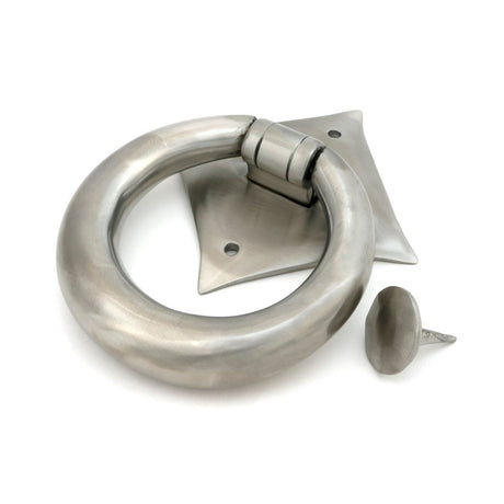 From The Anvil - Satin Marine SS (316) Ring Door Knocker | Sku. 49804 | Trade Door Handles.