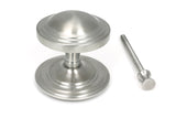From The Anvil - Satin Marine SS (316) Art Deco Centre Door Knob | Sku. 49806 | Trade Door Handles.