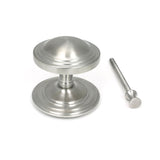 From The Anvil - Satin Marine SS (316) Art Deco Centre Door Knob | Sku. 49806 | Trade Door Handles.