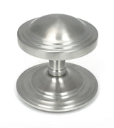 From The Anvil - Satin Marine SS (316) Art Deco Centre Door Knob | Sku. 49806 | Trade Door Handles.