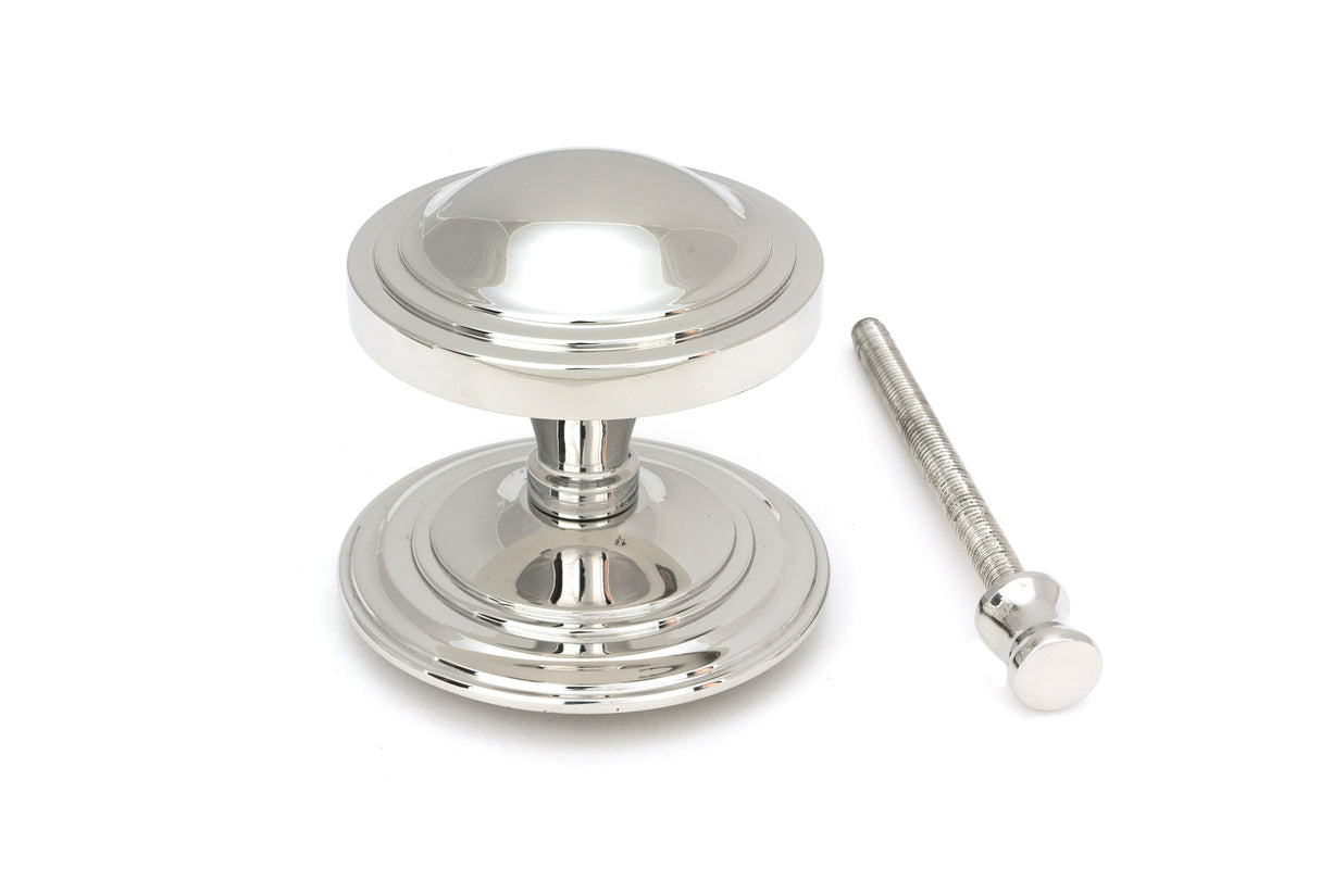 From The Anvil - Polished Marine SS (316) Art Deco Centre Door Knob | Sku. 49807 | Trade Door Handles.