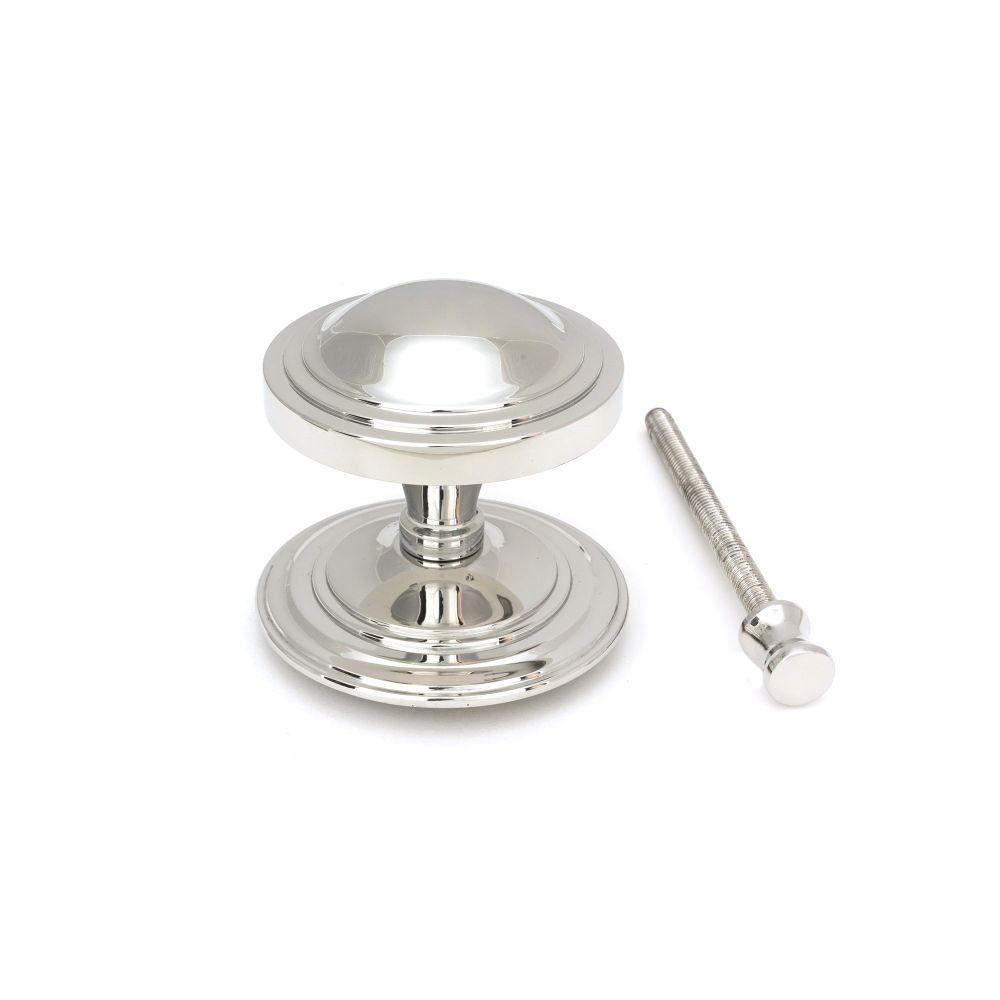 From The Anvil - Polished Marine SS (316) Art Deco Centre Door Knob | Sku. 49807 | Trade Door Handles.