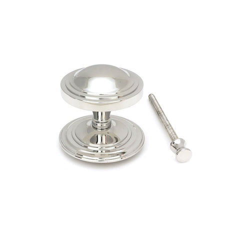 From The Anvil - Polished Marine SS (316) Art Deco Centre Door Knob | Sku. 49807 | Trade Door Handles.