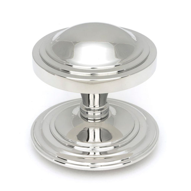 From The Anvil - Polished Marine SS (316) Art Deco Centre Door Knob | Sku. 49807 | Trade Door Handles.