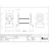 From The Anvil - Satin Marine SS (316) 50mm Euro Door Pull (Back to Back fixings) | Sku. 49812 | Trade Door Handles.