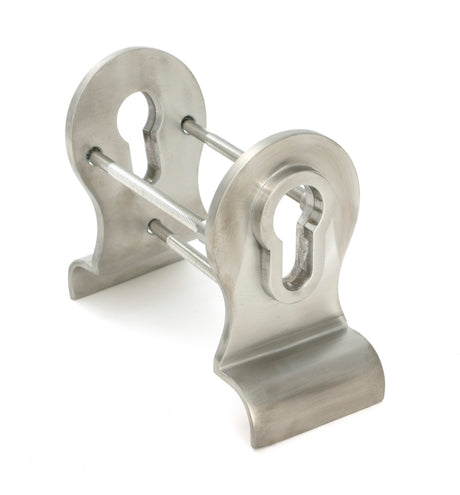 From The Anvil - Satin Marine SS (316) 50mm Euro Door Pull (Back to Back fixings) | Sku. 49812 | Trade Door Handles.