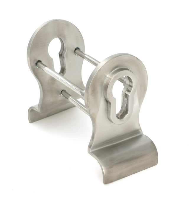 From The Anvil - Satin Marine SS (316) 50mm Euro Door Pull (Back to Back fixings) | Sku. 49812 | Trade Door Handles.
