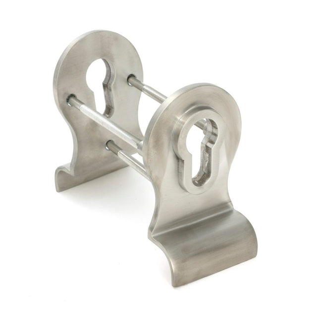 From The Anvil - Satin Marine SS (316) 50mm Euro Door Pull (Back to Back fixings) | Sku. 49812 | Trade Door Handles.