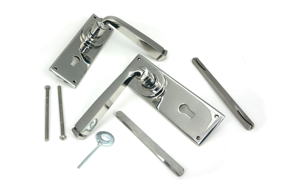 From The Anvil - Polished Marine SS (316) Avon Lever Lock Set | Sku. 49825 | Trade Door Handles.