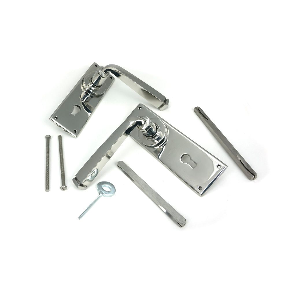 From The Anvil - Polished Marine SS (316) Avon Lever Lock Set | Sku. 49825 | Trade Door Handles.