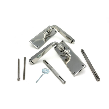 From The Anvil - Polished Marine SS (316) Avon Lever Latch Set | Sku. 49827 | Trade Door Handles.