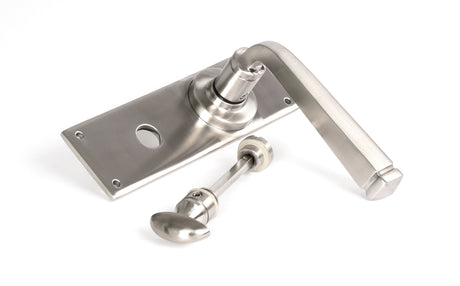 From The Anvil - Satin Marine SS (316) Avon Lever Bathroom Set | Sku. 49828 | Trade Door Handles.