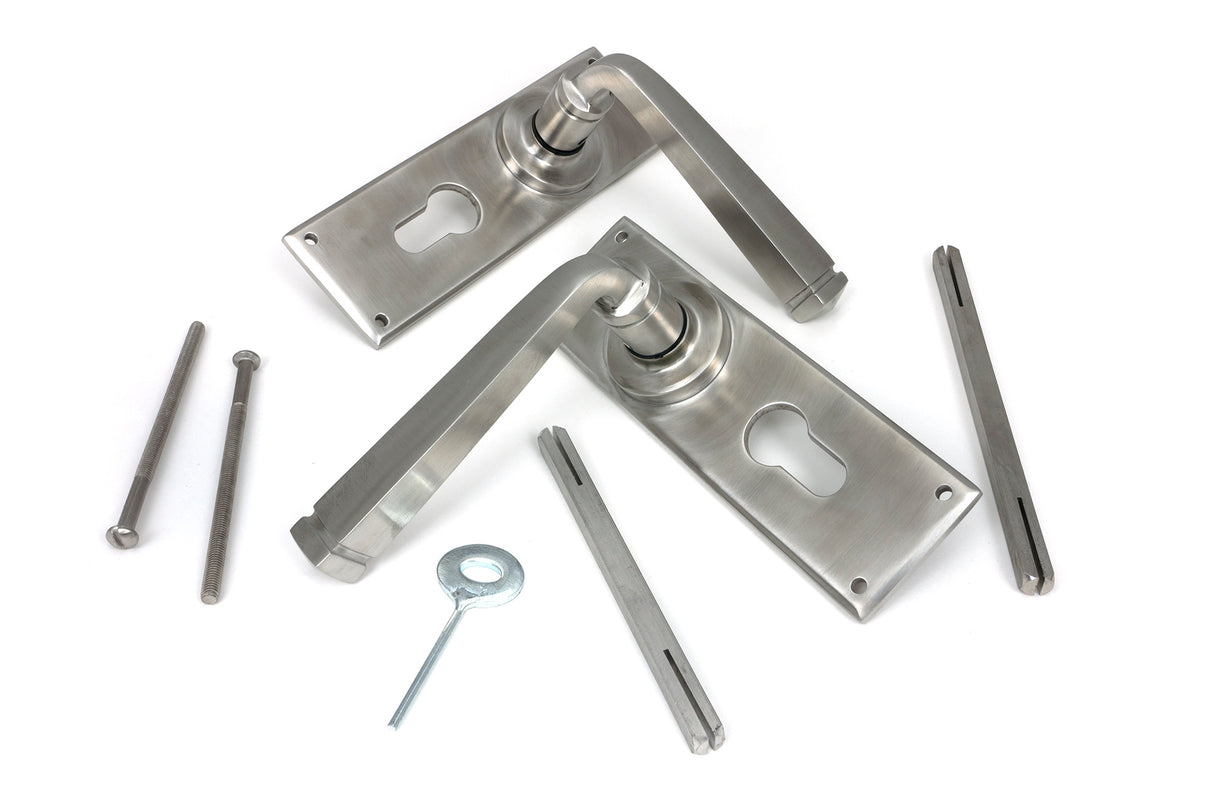 From The Anvil - Satin Marine SS (316) Avon Lever Euro Lock Set | Sku. 49830 | Trade Door Handles.