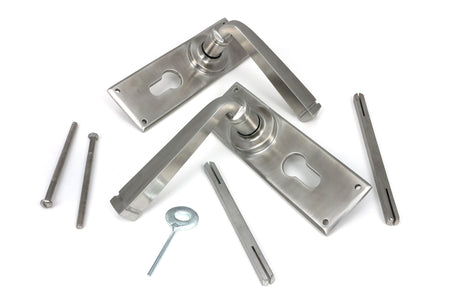 From The Anvil - Satin Marine SS (316) Avon Lever Euro Lock Set | Sku. 49830 | Trade Door Handles.