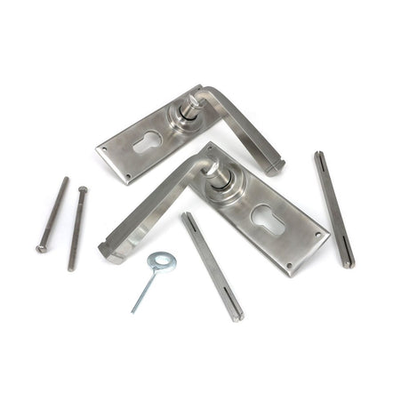 From The Anvil - Satin Marine SS (316) Avon Lever Euro Lock Set | Sku. 49830 | Trade Door Handles.