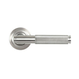 From The Anvil - Satin Marine SS (316) Brompton Lever on Rose Set (Art Deco) | Sku. 49841 | Trade Door Handles.