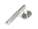 From The Anvil - Polished Marine SS (316) Brompton Lever on Rose Set (Art Deco) | Sku. 49845 | Trade Door Handles.