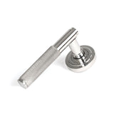 From The Anvil - Polished Marine SS (316) Brompton Lever on Rose Set (Art Deco) | Sku. 49845 | Trade Door Handles.
