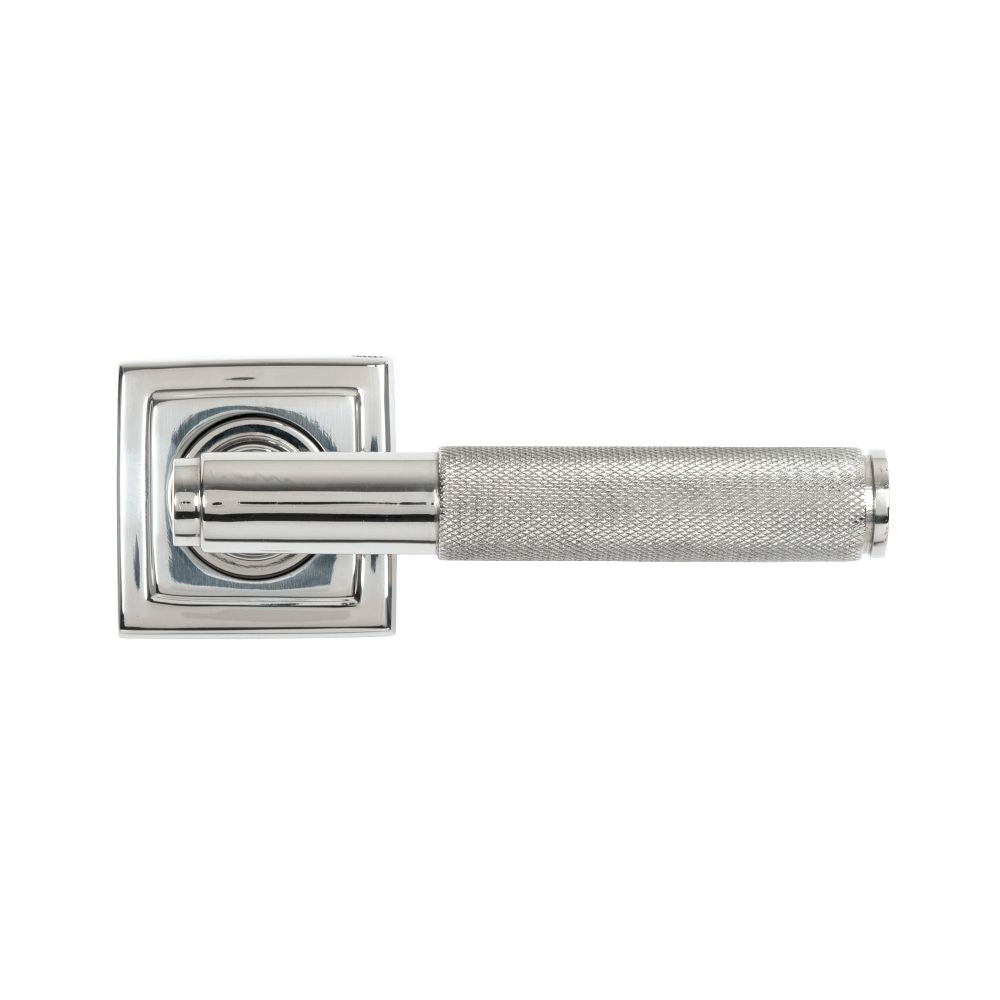 From The Anvil - Polished Marine SS (316) Brompton Lever on Rose Set (Square) | Sku. 49847 | Trade Door Handles.