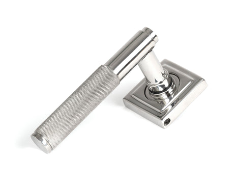 From The Anvil - Polished Marine SS (316) Brompton Lever on Rose Set (Square) | Sku. 49847 | Trade Door Handles.