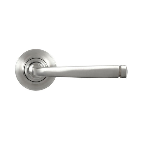 From The Anvil - Satin Marine SS (316) Avon Round Lever on Rose Set (Plain) | Sku. 49848 | Trade Door Handles.