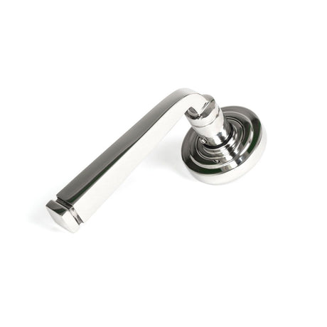 From The Anvil - Polished Marine SS (316) Avon Round Lever on Rose Set (Art Deco) | Sku. 49853 | Trade Door Handles.