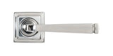 From The Anvil - Polished Marine SS (316) Avon Round Lever on Rose Set (Square) | Sku. 49855 | Trade Door Handles.