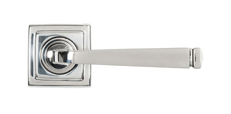 From The Anvil - Polished Marine SS (316) Avon Round Lever on Rose Set (Square) | Sku. 49855 | Trade Door Handles.