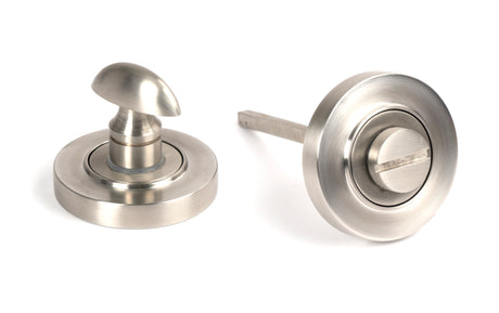 From The Anvil - Satin Marine SS (316) Round Thumbturn Set (Plain) | Sku. 49856 | Trade Door Handles.
