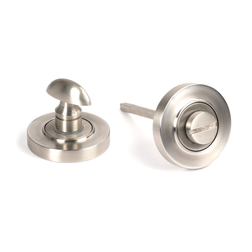 From The Anvil - Satin Marine SS (316) Round Thumbturn Set (Plain) | Sku. 49856 | Trade Door Handles.