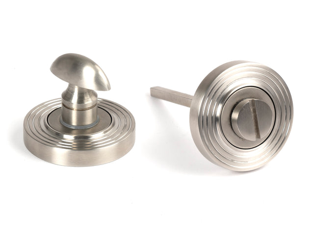 From The Anvil - Satin Marine SS (316) Round Thumbturn Set (Beehive) | Sku. 49858 | Trade Door Handles.