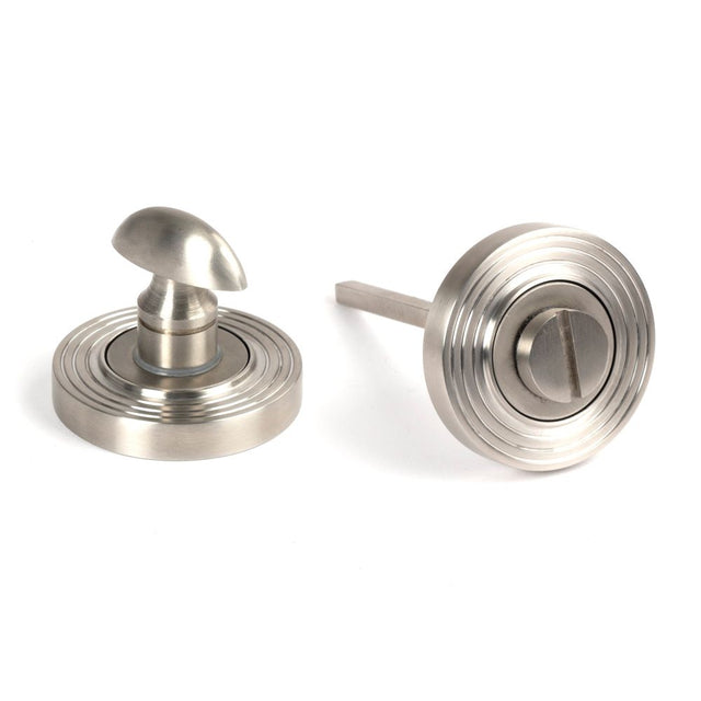 From The Anvil - Satin Marine SS (316) Round Thumbturn Set (Beehive) | Sku. 49858 | Trade Door Handles.