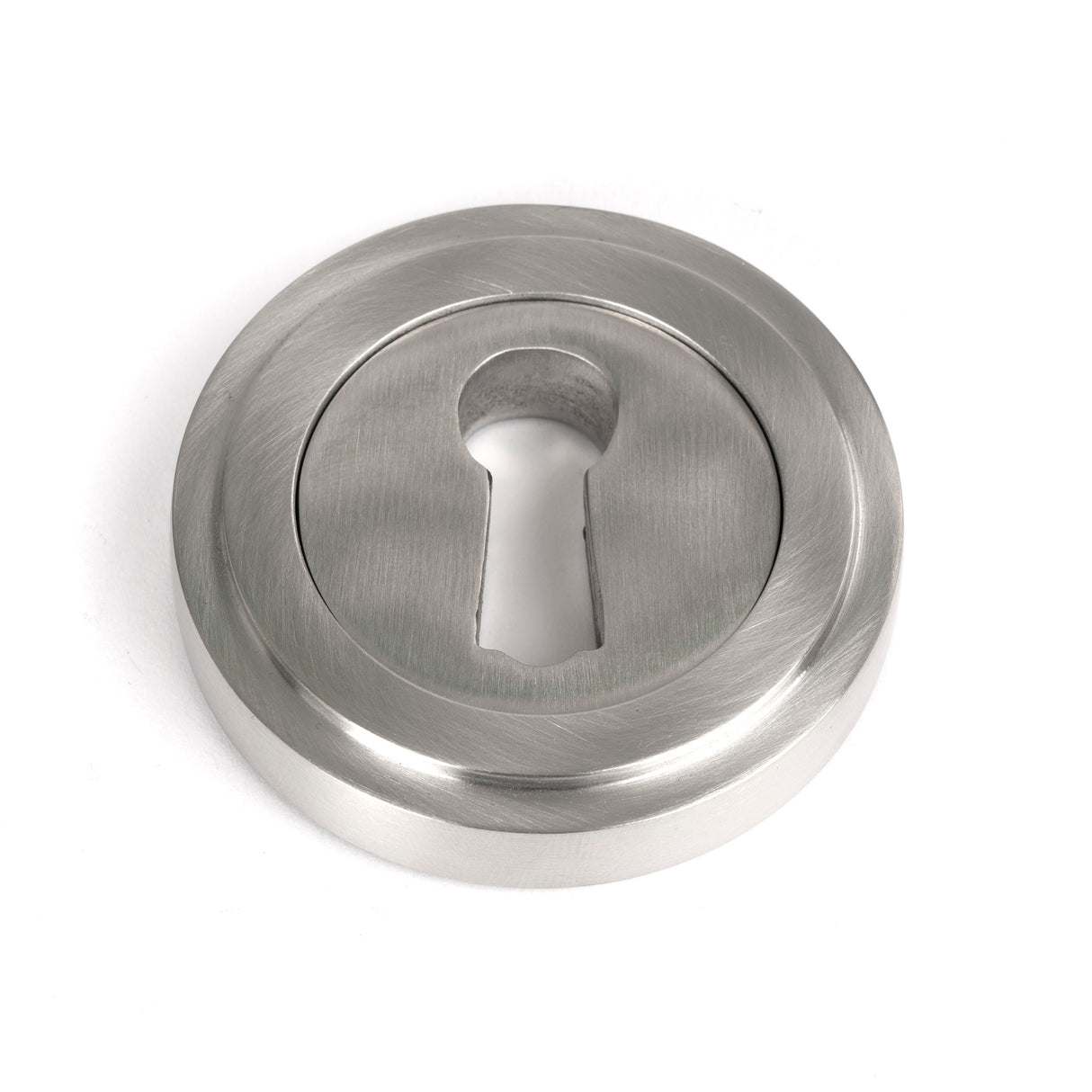 From The Anvil - Satin Marine SS (316) Round Escutcheon (Art Deco) | Sku. 49865 | Trade Door Handles.