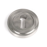From The Anvil - Satin Marine SS (316) Round Escutcheon (Art Deco) | Sku. 49865 | Trade Door Handles.