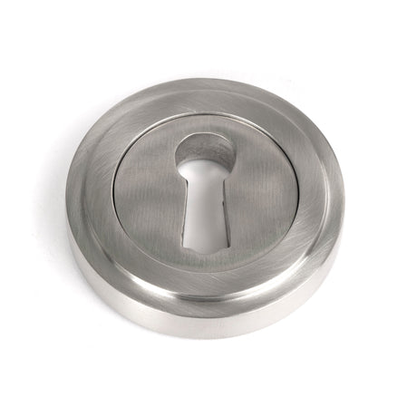 From The Anvil - Satin Marine SS (316) Round Escutcheon (Art Deco) | Sku. 49865 | Trade Door Handles.